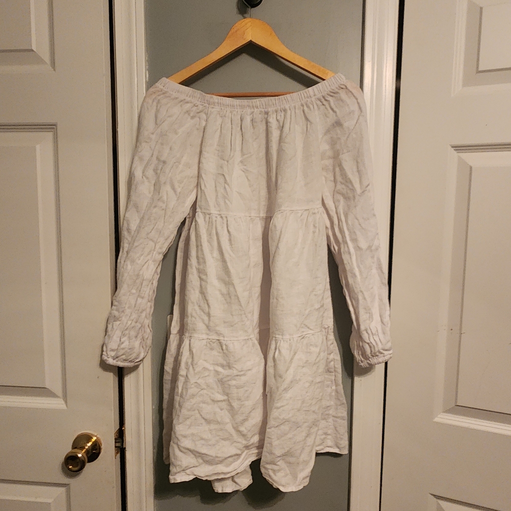 Saks Fifth Avenue Cream Off-Shoulder Top